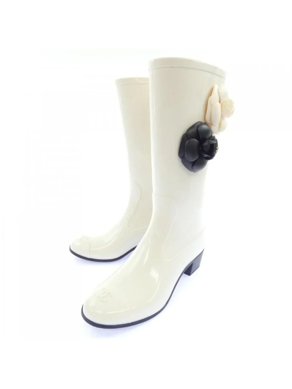 Chanel Rain Boots White
